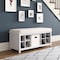 John Louis Home Solid Wood Entryway Bench - 1 Bins & 2 Shoe Divider White JLH-EB-W2 - alternate 1